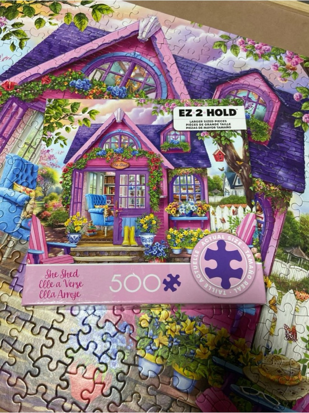 EZ 2 Hold 500-Piece 'She Shed' Puzzle 🎨 Chris Bigelow
